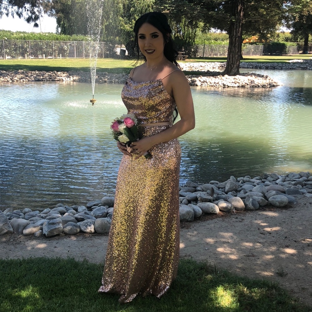 Rose Gold Sequin Dress